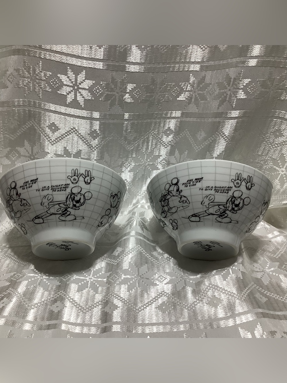 Disney Mickey Mouse Sketchbook Ceramic Bowls (Set of 2) by Zrike